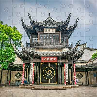 Ancien Temple en Bois en Chine