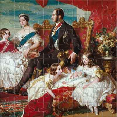 La familia real en 1846 (Franz Xaver Winterhalter) Rompecabezas