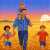 Ein Spaziergang durch das Feld bei Sonnenuntergang Puzzle