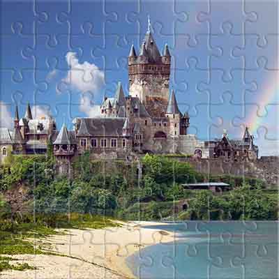 Landscape with a Fortress and a Summer Rainbow Jigsaw Puzzle