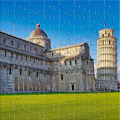 Der Schiefe Turm von Pisa und der Dom in Italien Puzzle