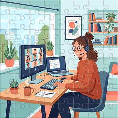 Modern Home Office Jigsaw Puzzle