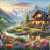 Elfenhaus in einem blühenden Tal Puzzle
