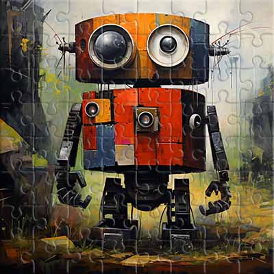 Un monde abandonné et un robot voyageur Puzzle