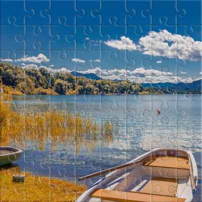 Rives du lac forestier Puzzle