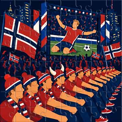 Norwegian Football Fans Celebrate Victory