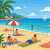 Ein Sommertag am Strand am Meer Puzzle