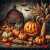 Bodegón de Otoño con Calabazas de Halloween Rompecabezas