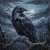 Black Bird Under the Night Moon Jigsaw Puzzle