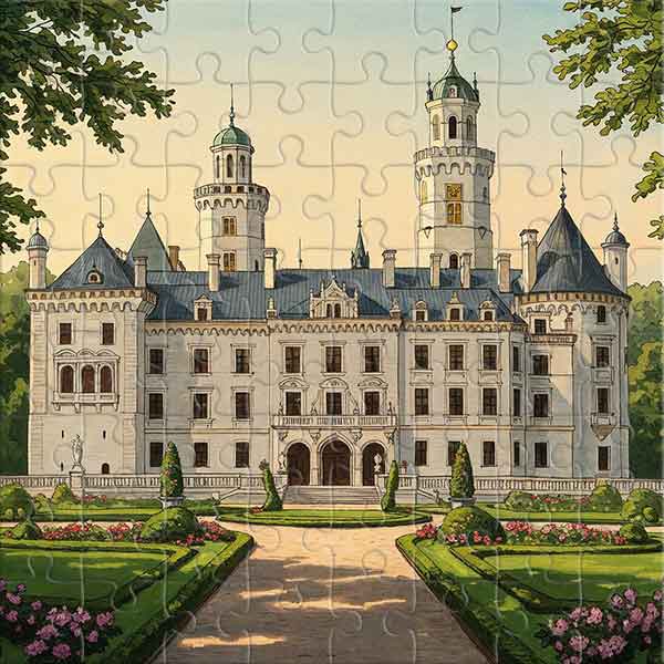 Ein Traum inmitten der Gärten - Schloss Hluboká Puzzle
