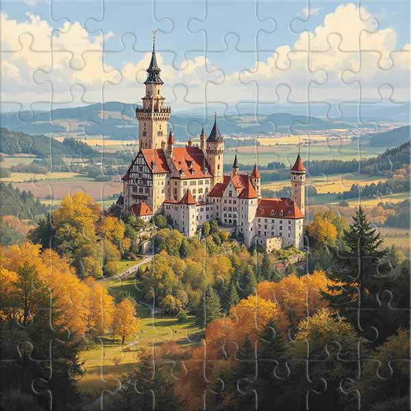 Früher Herbst am Schloss Puzzle