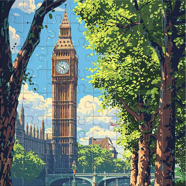 Die große Uhr von Westminster, London Puzzle