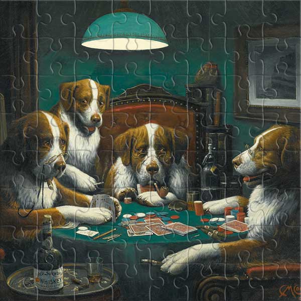 Cassius Marcellus Coolidge - Pokerspiel (1894) Puzzle