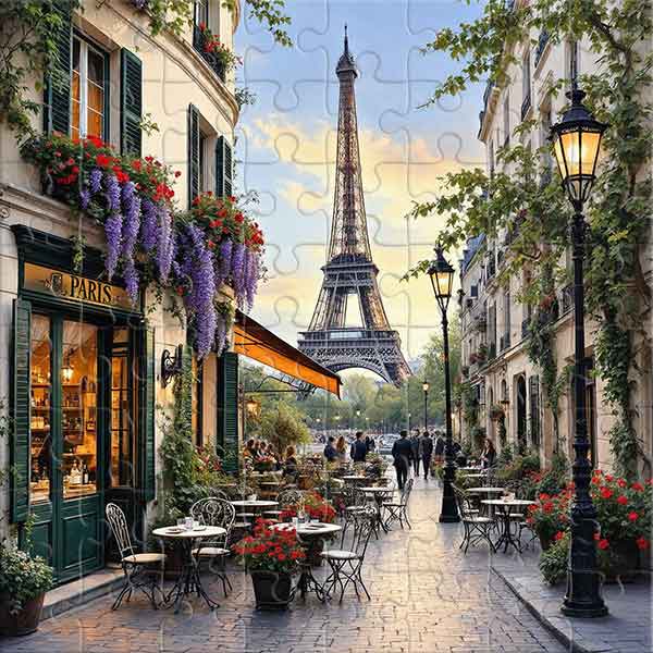Gemütliches Café in Paris Puzzle