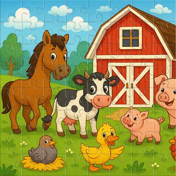 Fröhlicher Bauernhof Puzzle