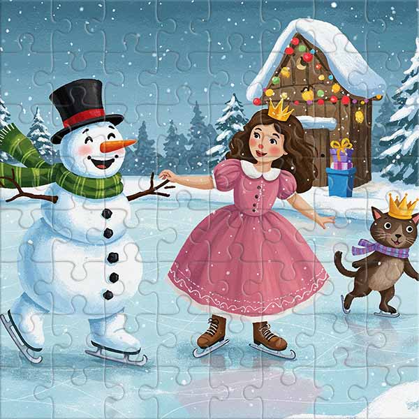 Winterfest auf der Eisbahn Puzzle