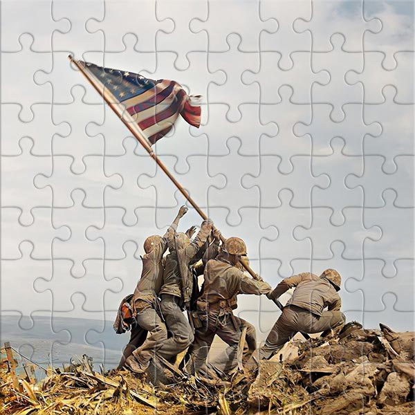 Hissen der Flagge auf Iwojima Puzzle
