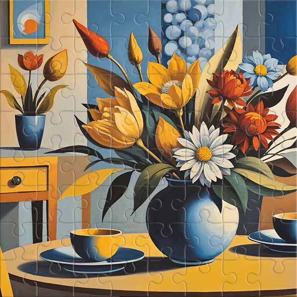 Ein Moment der Harmonie und Farbe Puzzle