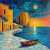 Evening on the Waterfront in Orange Tones Jigsaw Puzzle Evening on the Waterfront in Orange Tones Jigsaw Puzzle