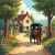 Horse and Carriage by the Gate of an Old House Jigsaw Puzzle Horse and Carriage by the Gate of an Old House Jigsaw Puzzle