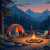 Mountain Camping at Dusk Jigsaw Puzzle Mountain Camping at Dusk Jigsaw Puzzle