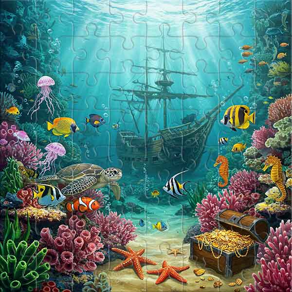 Piratenschatz auf dem Meeresgrund Puzzle