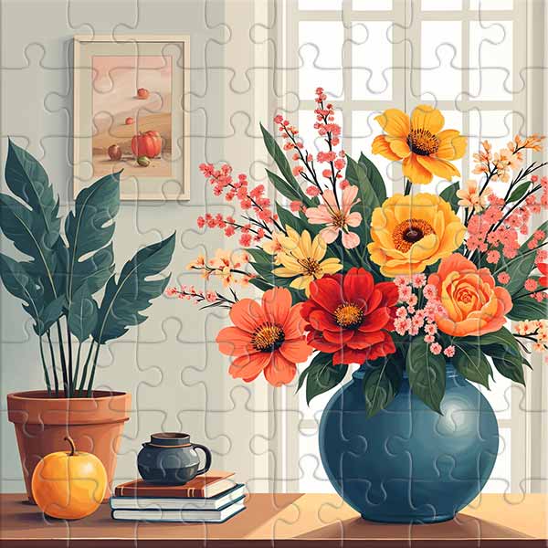Die Geborgenheit und Schönheit der Blumen Puzzle