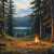 Campfire by the Lake Jigsaw Puzzle Campfire by the Lake Jigsaw Puzzle