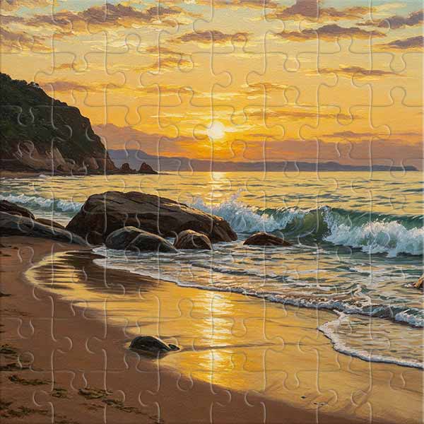 Abend an der Küste Puzzle