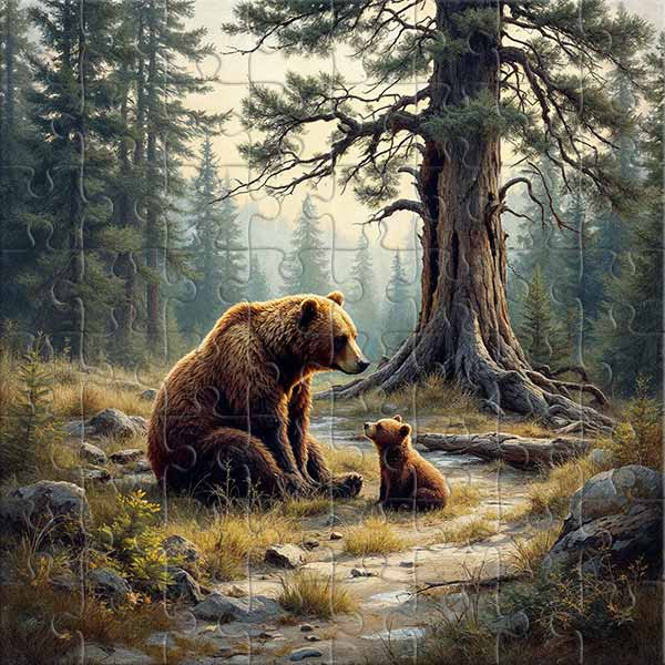 Bären im Wald Puzzle