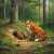 Fox Cubs in the Pine Forest Jigsaw Puzzle Fox Cubs in the Pine Forest Jigsaw Puzzle