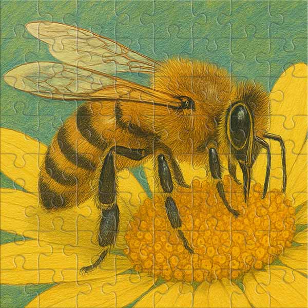 Westliche Honigbiene Puzzle