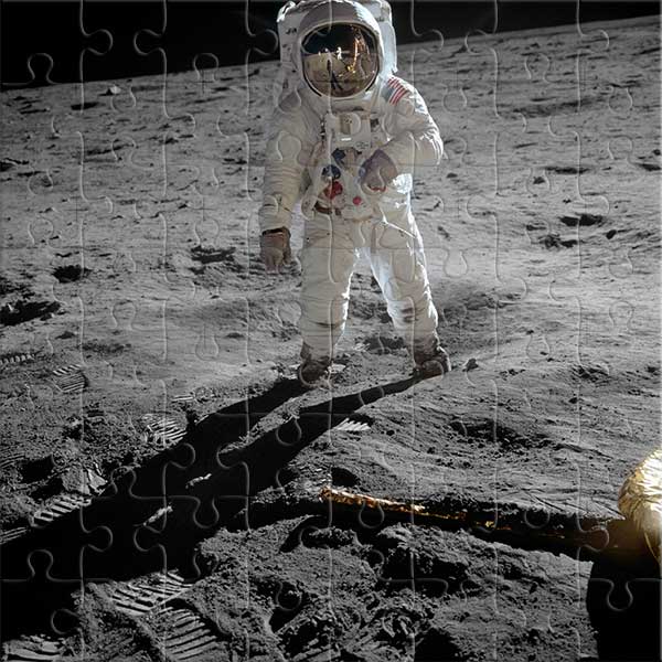 Astronaut Buzz Aldrin auf dem Mond Puzzle